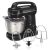Hamilton Beach Electric Stand Mixer, 4 Quarts, Dough Hook, Flat Beater Attachments, Splash Guard 7 Speeds with Whisk, Black with Top Handle