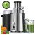 Mueller Juicer Ultra Power, Easy Clean Extractor Press Centrifugal Juicing Machine, Wide 3″ Feed Chute for Whole Fruit Vegetable, Anti-drip, High Quality, Large, Silver