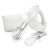 Hamilton Beach 6-Speed Electric Hand Mixer with Whisk, Traditional Beaters, Snap-On Storage Case, White